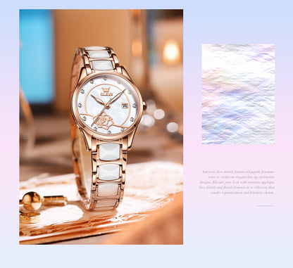 OLEVS Luxury Quartz Japan Movement 30M Water resistant Ceramics Ladies Watch Clothing Company Sydney