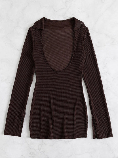 Slit Cuff Plunge Neck Three Piece Bikini Set with Cover Up Plain Swimsuit Women Swimwear Summer Beach Bathing Suit The Clothing Company Sydney