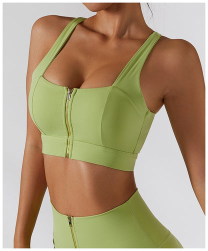 2 Piece Yoga Set Women Workout Sport Gym Wear Yoga Suit High Waist Leggings Skirts Front Zipper Bra Fitness Crop Top Yoga Sportswear The Clothing Company Sydney