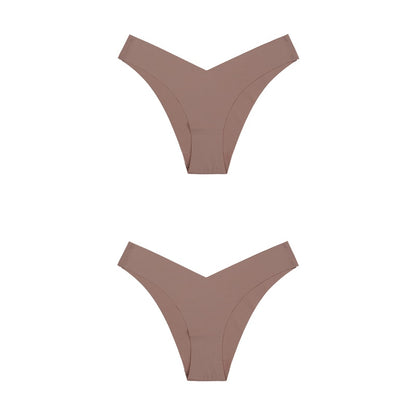 2 Pack Seamless Panties for Women Ice Silk Low Waist Underwear Fitness Sports Lingerie T-back G-string Thong Underwear The Clothing Company Sydney