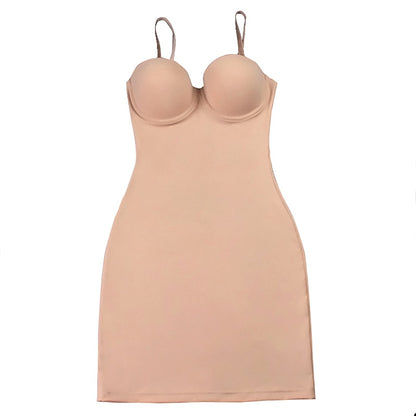 Full Length Shapewear Slips Straight Tube Dress Body Shaper Women Skinny Under Dresses Underwire Cup Black Shapewear The Clothing Company Sydney