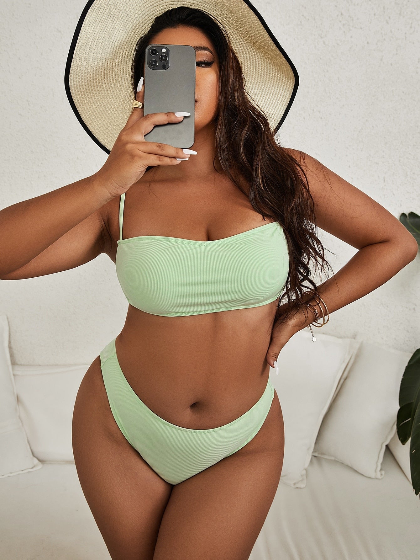 Ribbed Bikini Plus Size Swimsuit Push Up Bandeau Swimwear Low Waist Bikini Sets Bathing Suit Brazilian Beach Wear The Clothing Company Sydney