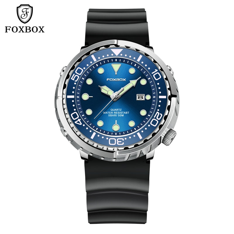 Lige Fashion Mens Watches Foxbox Top Brand Luxury 5ATM Sports Waterproof Quartz Date Luminous Watch The Clothing Company Sydney