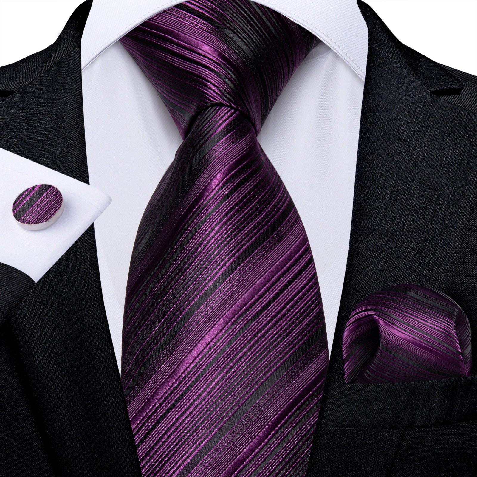 Men Purple Floral Paisley Necktie Business Formal 100% Silk Tie Pocket Square Set For Wedding Party The Clothing Company Sydney