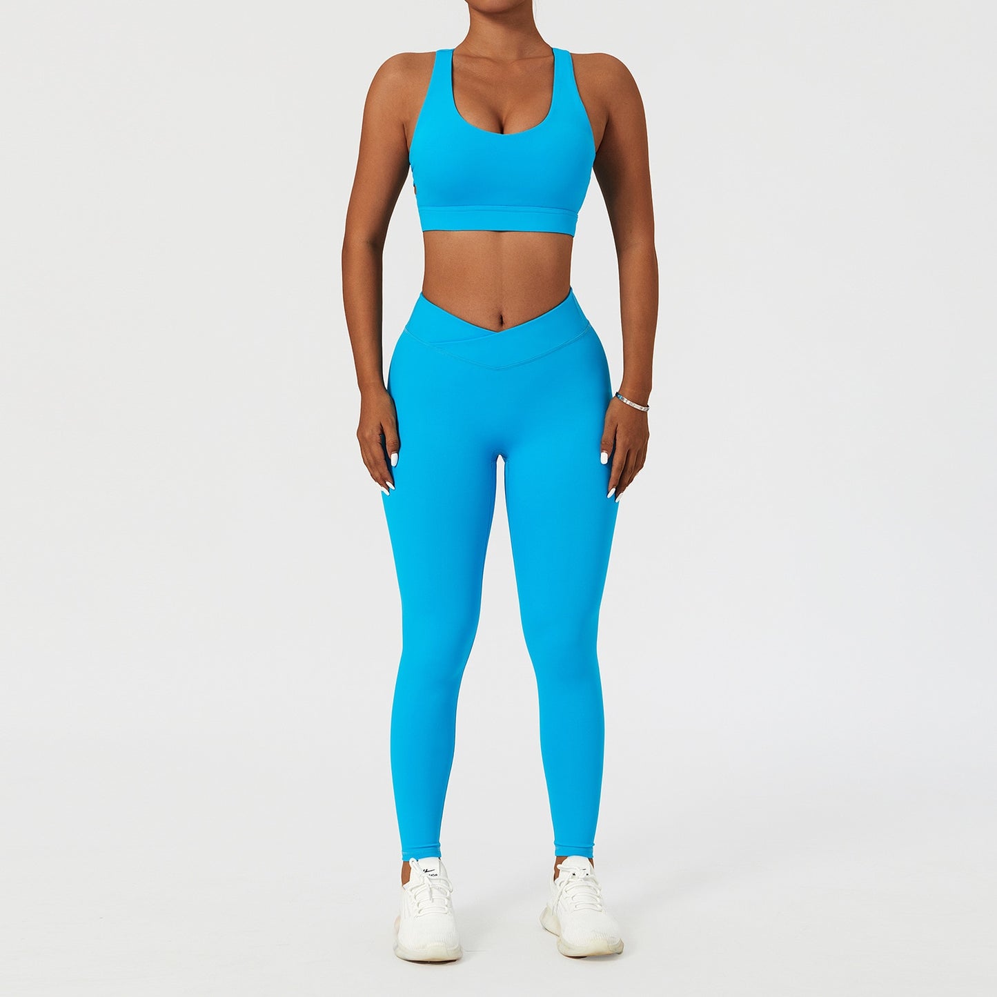 2 Piece Women's Yoga Set Workout Shirts Sport Pants Bra Gym Suits Fitness Shorts Crop Top High Waist Running Leggings Sports Sets The Clothing Company Sydney