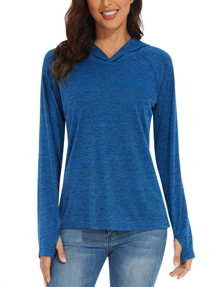 UPF50+ Breathable Long Sleeve Hoodie T-shirts Women's Sun/UV Protection Casual Hooded T shirts Outdoor Sports Pullover The Clothing Company Sydney