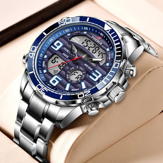 Lige Brand Foxbox Digital Mens Watches Sport Quartz Wristwatch All Steel Military Waterproof Watch The Clothing Company Sydney