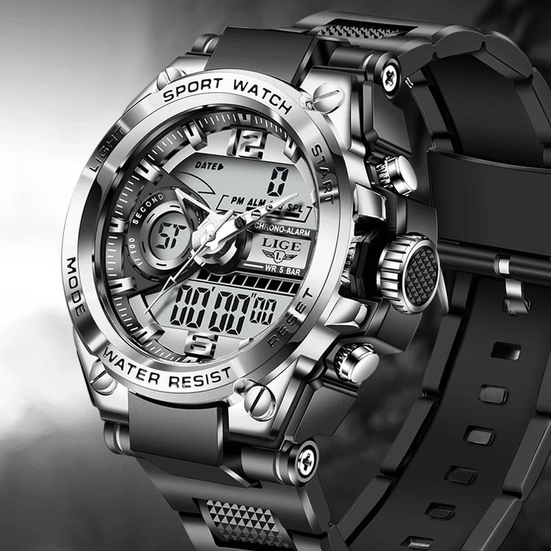 Digital Men Military Watch 50m Waterproof Wristwatch LED Quartz Clock Sport Watch Male Big Watches The Clothing Company Sydney