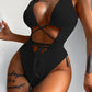 Leopard Strapped Swimwear High Cut One Piece Swimsuit Monokini Push Up Summer Beach Wear Bathing Suit The Clothing Company Sydney