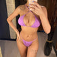 Crinkled  Extreme String Mini Micro Thong Women Swimwear One Piece Swimsuit Bather Bathing Suit The Clothing Company Sydney