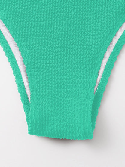 Metal Ring Textured Bikini Swimsuit Swimwear Push Up Bikini Set Bather Bathing Suit Beach Wear Bandage Bikini Set The Clothing Company Sydney