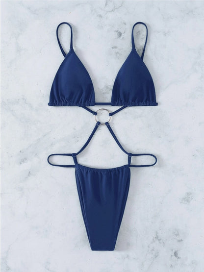 One Piece Swimsuit Women G String Shiny Swimwear Micro Thong Monokini Bather Backless Bathing Suit Swim wear The Clothing Company Sydney