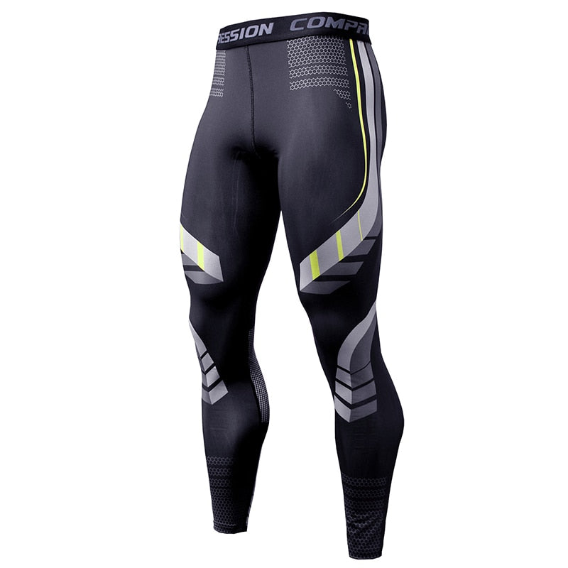 Running Compression Leggings Men's Sports Quick-drying Tights Stretchy Training Pants Gym Fitness Print Men Jogger The Clothing Company Sydney