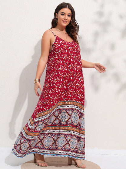 Ditsy Floral Maxi Cami Dress Backless Plus Size Women's Summer Elegant Large Hem Beach Dresses The Clothing Company Sydney