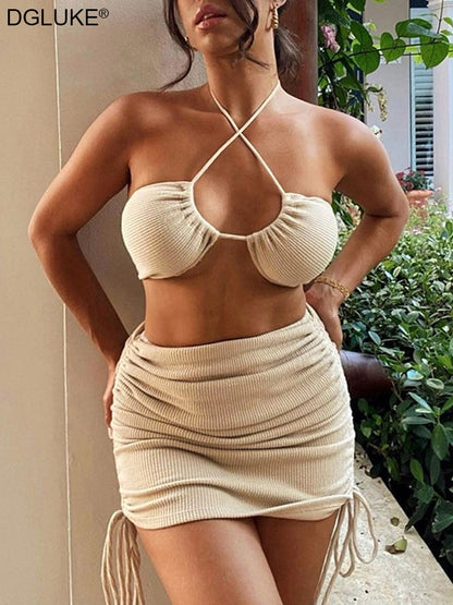 Two Piece  Skirt And Crop Top Summer Outfits Festival Holiday Beach Outfits Co ord Sets Club Party Wear The Clothing Company Sydney