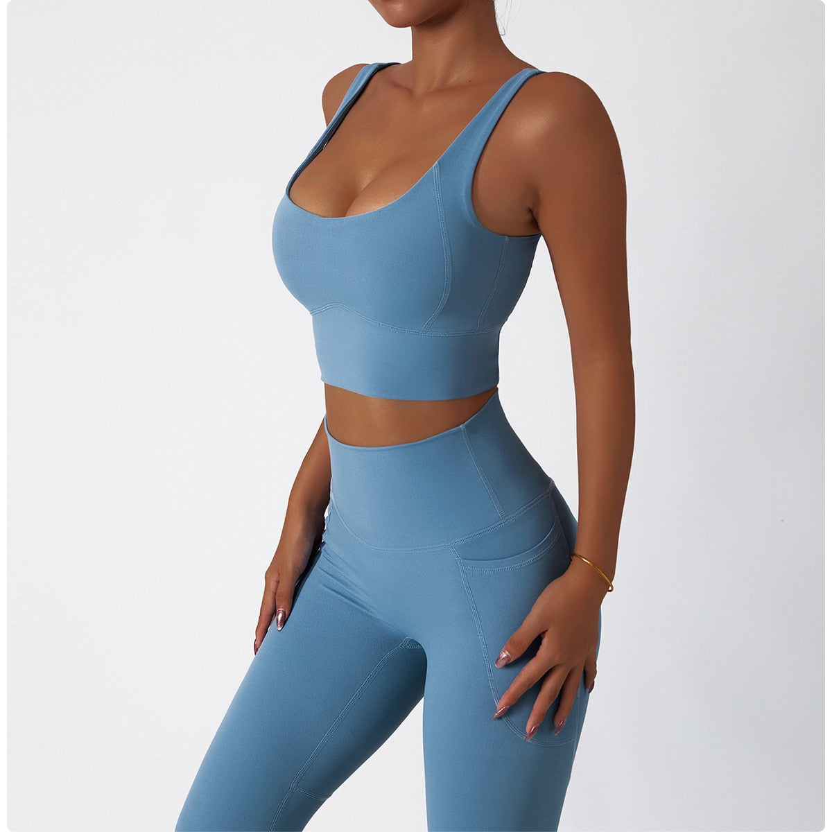 2 Piece Women Yoga Set Seamless Workout Suit Sportswear Gym Clothing Fitness Bra High Waist Leggings Sports Shorts Sports Suits The Clothing Company Sydney