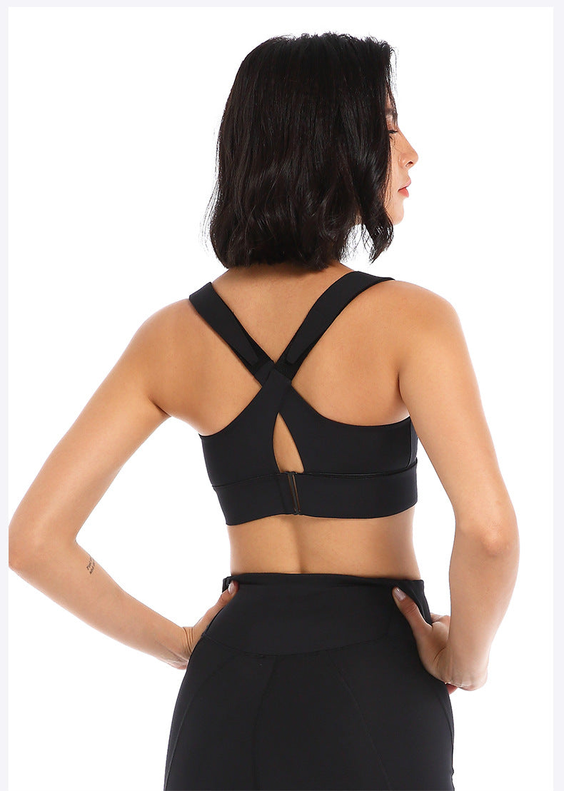 Front Zipper Sports Bra Gym Plus Size 5XL Velcro Adjustable Fitness Yoga Shockproof High Support All-in-one Bras Top The Clothing Company Sydney