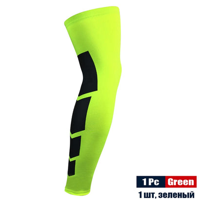 Sports Anti-slip Full Length Compression Leg Sleeves Calf Shin Splint Support Protector for Cycling Running Basketball Golf Sleeve The Clothing Company Sydney
