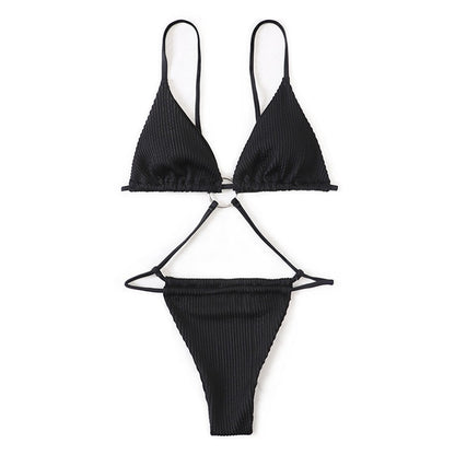Crinkled  Extreme String Mini Micro Thong Women Swimwear One Piece Swimsuit Bather Bathing Suit The Clothing Company Sydney