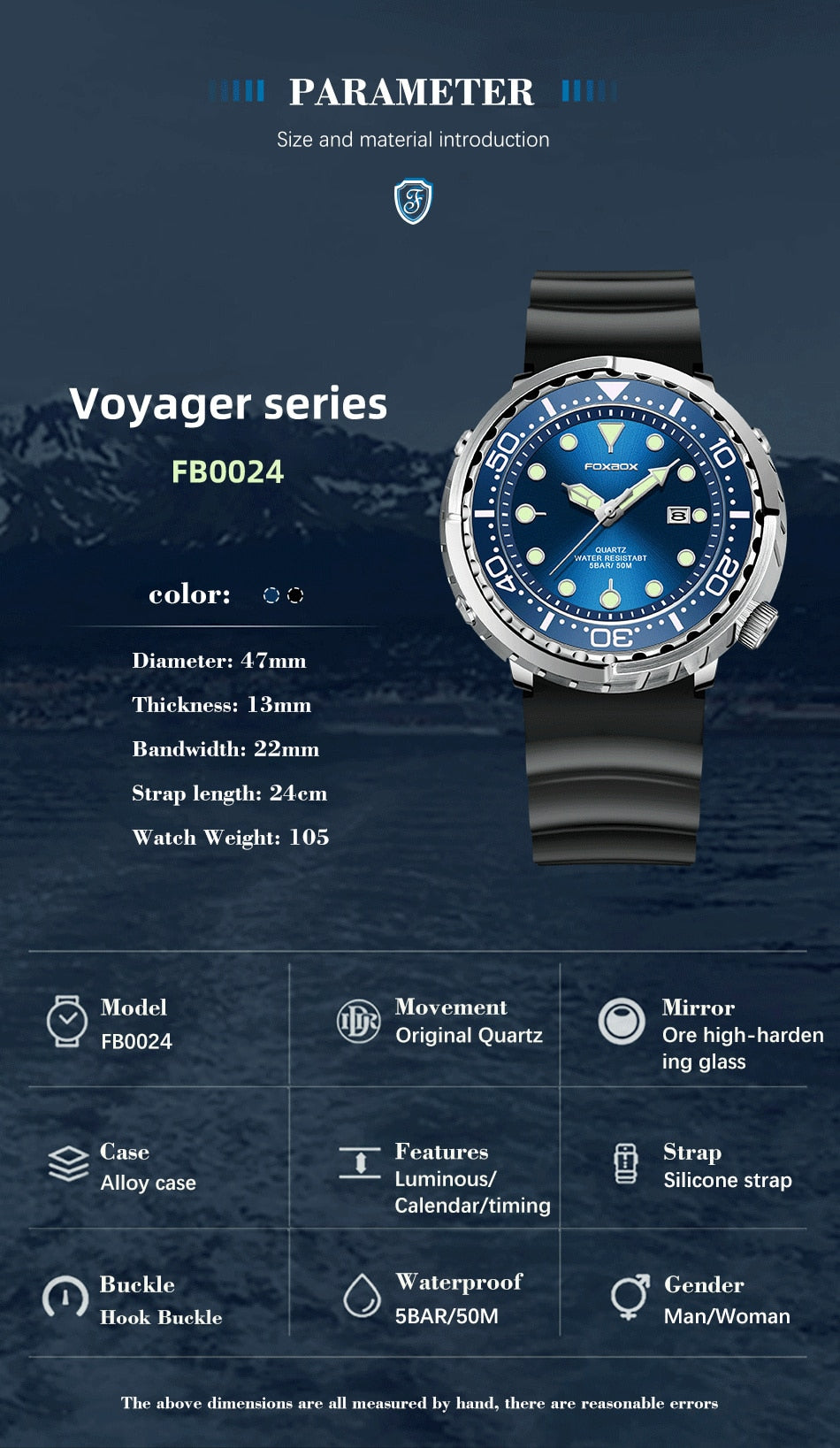 Lige Fashion Mens Watches Foxbox Top Brand Luxury 5ATM Sports Waterproof Quartz Date Luminous Watch The Clothing Company Sydney