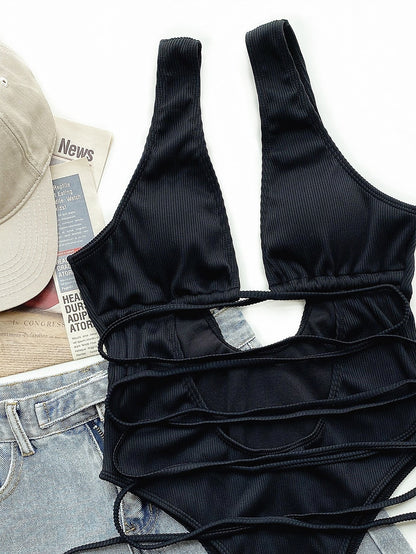 Leopard Strapped Swimwear High Cut One Piece Swimsuit Monokini Push Up Summer Beach Wear Bathing Suit The Clothing Company Sydney