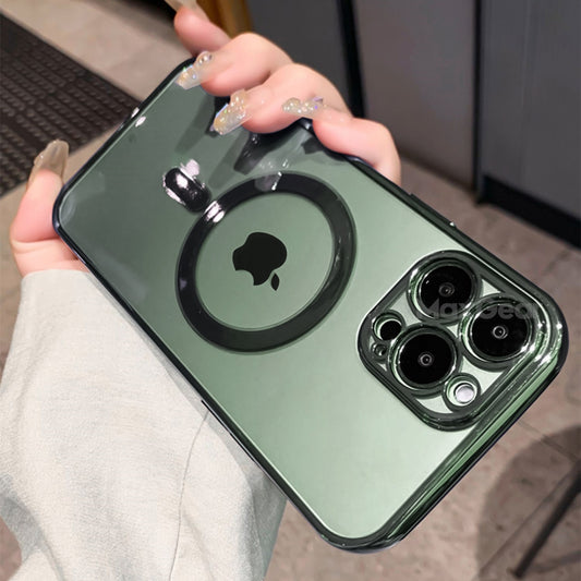Luxury Plating Clear Magnetic For Magsafe Wireless Charge Case For iPhone 13 12 11 Pro Max X XR XS Plus Soft Silicone Cover The Clothing Company Sydney