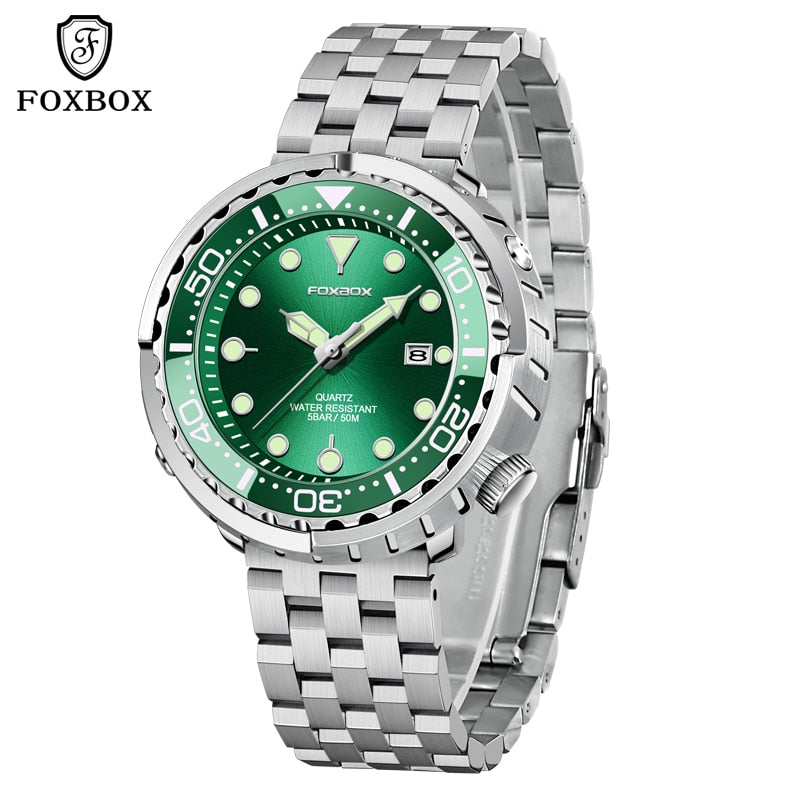 Lige Fashion Mens Watches Foxbox Top Brand Luxury 5ATM Sports Waterproof Quartz Date Luminous Watch The Clothing Company Sydney