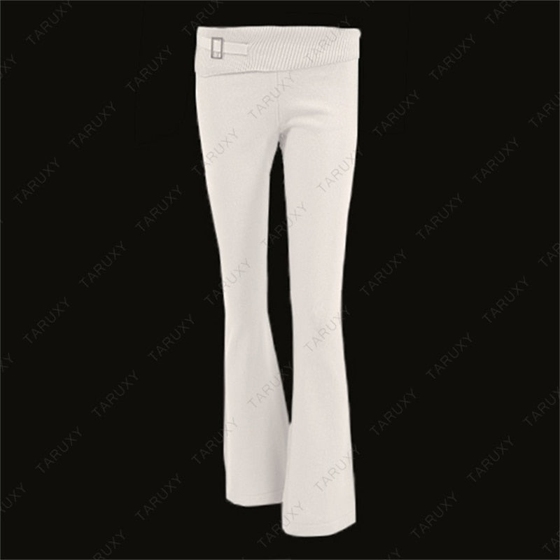 Women's Spring Outfits Casual Zipper Sweater Hoodie Set High Waist Flare Pants Suits Pink Knitted Y2k Two Piece Set The Clothing Company Sydney