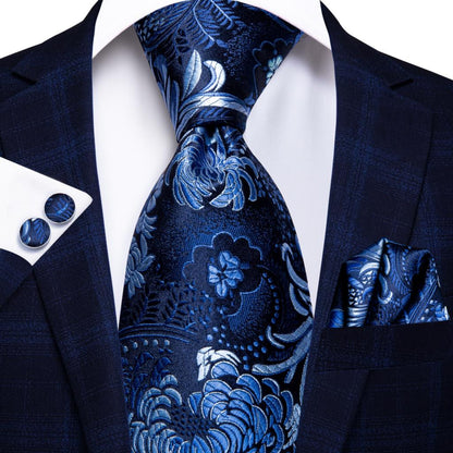 Business Tie for Men Silk Blue Tie Dots Necktie Set Plaid Cufflinks for Wedding Business Tie 150cm The Clothing Company Sydney