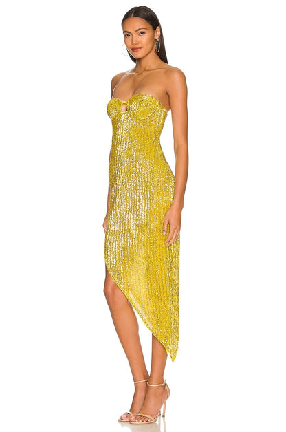 Sequin Dress Women Vacation Beach Backless Dress Split Bodycon Evening Party Dress The Clothing Company Sydney