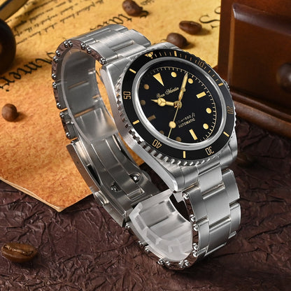 San Martin Men's 38mm Diver 6200 Retro Water Ghost Luxury Sapphire NH35 Automatic Mechanical Vintage 20Bar Luminous Watch Clothing Company Sydney