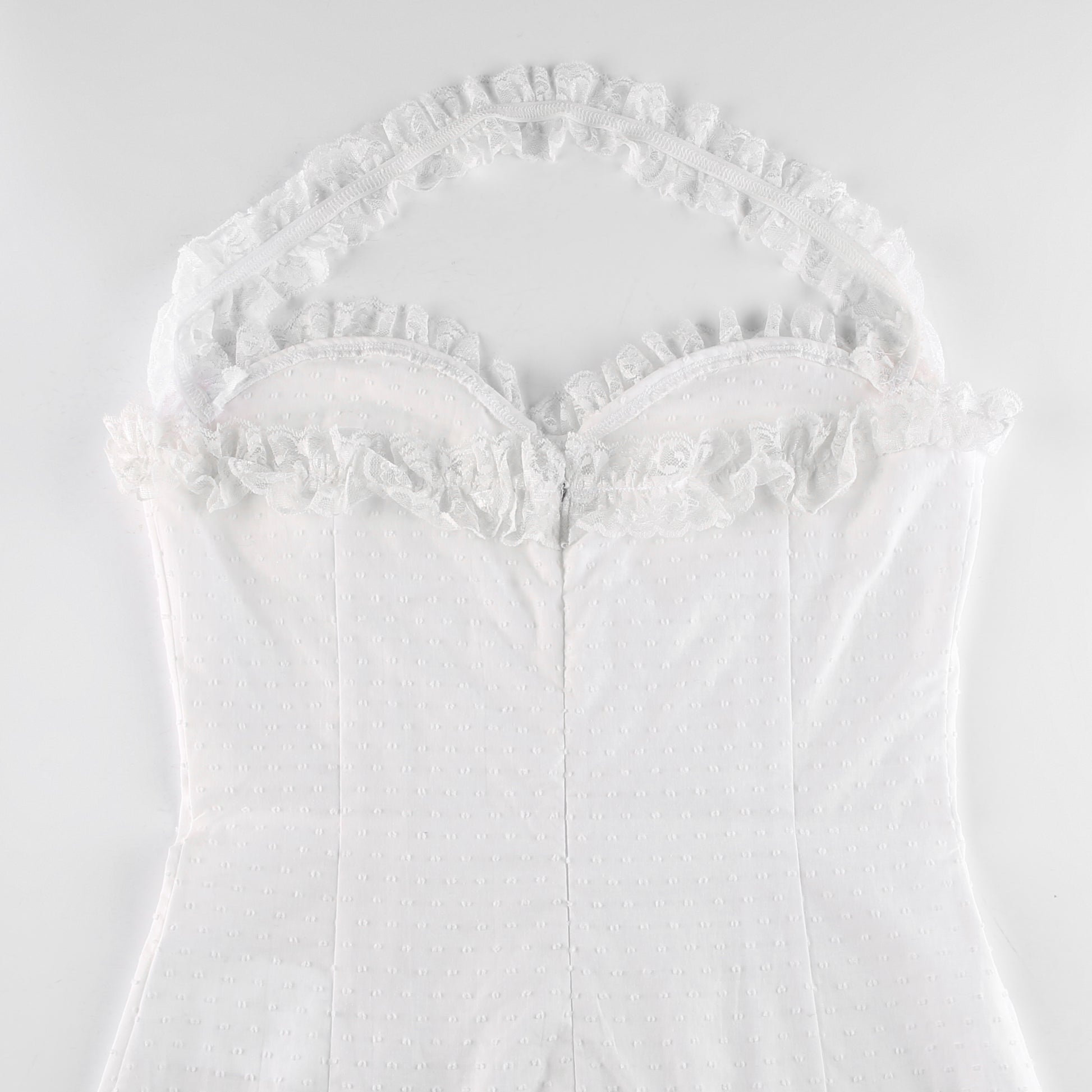 y2k Ruffles Bow Cute Sweet Sundress Fairycore Backless Party Beach Halter Zip Bodycon Mini Dress The Clothing Company Sydney