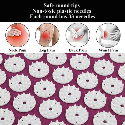 Yoga Acupressure Mat Pillow Massage Set for Back Neck Pain Relief and Muscle Relaxation The Clothing Company Sydney