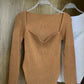 Square Collar Long Sleeve Knitted Pullover Spring Autumn Sweater Winter Top Jumper The Clothing Company Sydney