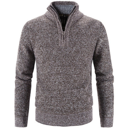 Winter Men's Fleece Thicker Sweater Half Zipper Turtleneck Warm Pullover Quality Male Slim Knitted Sweaters The Clothing Company Sydney