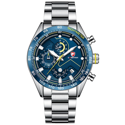 CHEETAH Men's Top Luxury Brand Stainless Steel Business Quartz Watches Chronograph Casual Sport Wrist Watches for Men The Clothing Company Sydney