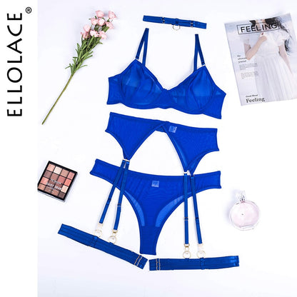 4 Piece Lingerie Underwear Bra Garters Brief Sets Transparent Lace Seamless Panties Set The Clothing Company Sydney
