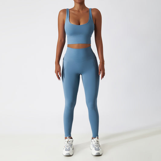 2 Piece Women Yoga Set Seamless Workout Suit Sportswear Gym Clothing Fitness Bra High Waist Leggings Sports Shorts Sports Suits The Clothing Company Sydney