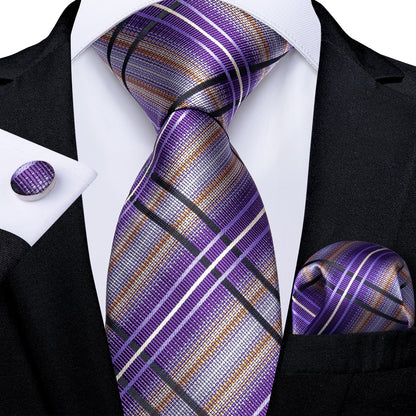 Men Purple Floral Paisley Necktie Business Formal 100% Silk Tie Pocket Square Set For Wedding Party The Clothing Company Sydney