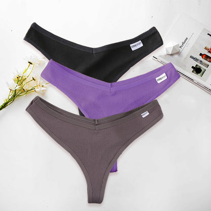 3 pack Set Panties Cotton G-string Underwear Pantys Low Waist Thongs T-Back  Intimates V-Waist Lingerie The Clothing Company Sydney