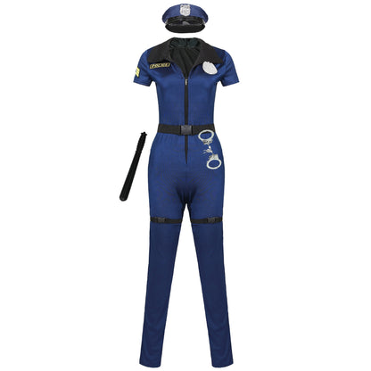 Women's Police Uniform Cop Halloween Policewomen Police Officer  Costume Uniform Cosplay Fancy Dress The Clothing Company Sydney