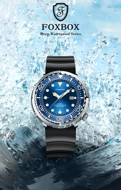 Lige Fashion Mens Watches Foxbox Top Brand Luxury 5ATM Sports Waterproof Quartz Date Luminous Watch The Clothing Company Sydney