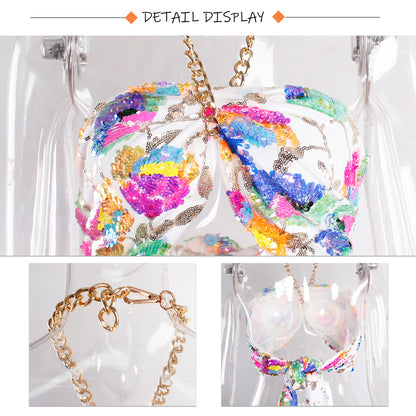 Sequin Backless Slip Mini Chain Straps Short Tulle Cocktail Summer Party Night Lush Prom Dress The Clothing Company Sydney