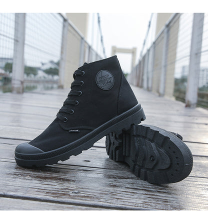 High Top Men Ladies Boots Lace Up Canvas Shoes Ankle Motorcycle Sneakers Military Desert Boots The Clothing Company Sydney