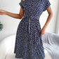 Floral Pleated A Line Long Dress Spring Summer Short Sleeve High Waist Chic Dress The Clothing Company Sydney