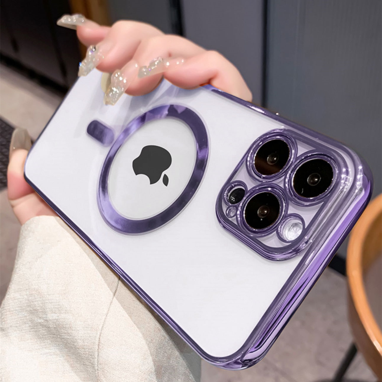 Luxury Plating Clear Magnetic For Magsafe Wireless Charge Case For iPhone 13 12 11 Pro Max X XR XS Plus Soft Silicone Cover The Clothing Company Sydney