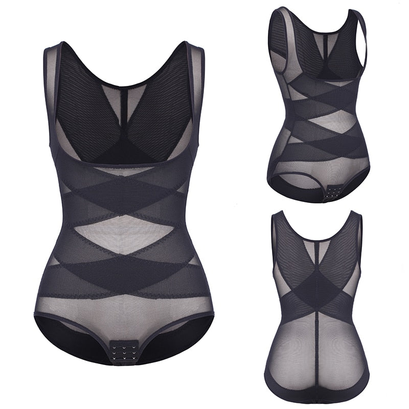 1 Piece Mesh Bodysuit Seamless Full Body Shaper Waist Tummy Control Underwear Underbust Corset Shapewear The Clothing Company Sydney