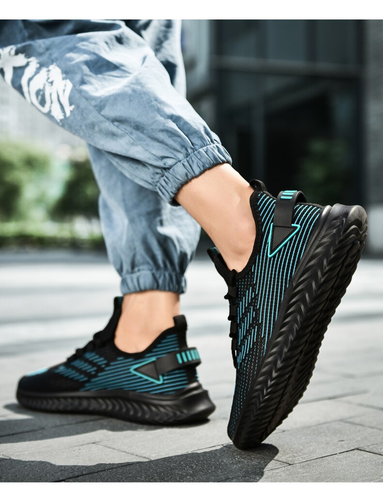 Men's Sneakers Breathable Stretch Fabric Soft Comfortable Running Sport Shoes Big Size 47 48 Lightweight Men Shoes The Clothing Company Sydney