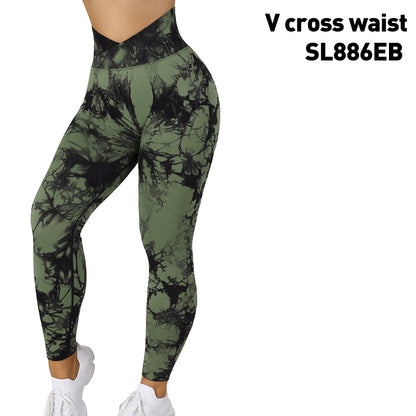Tie Dye Fitness Legging Woman Push Up Workout Sport Leggings Scrunch Butt Outfit Gym Seamless Legging Pants The Clothing Company Sydney