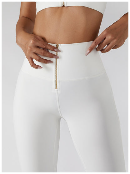 2 Piece Yoga Set Women Workout Sport Gym Wear Yoga Suit High Waist Leggings Skirts Front Zipper Bra Fitness Crop Top Yoga Sportswear The Clothing Company Sydney